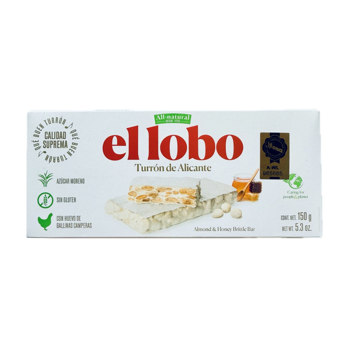 Almond and honey brittle bar