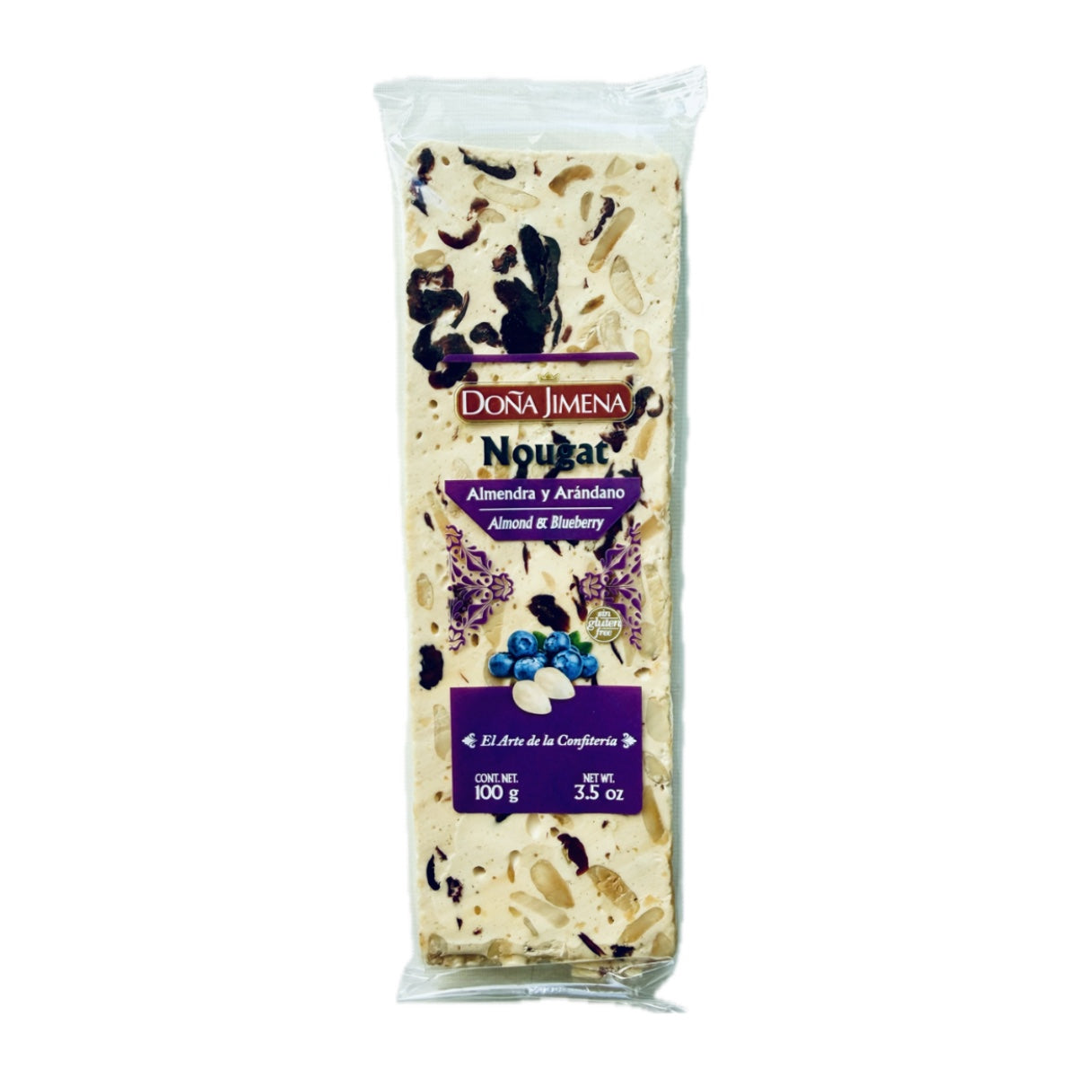 Almond and blueberry nougat